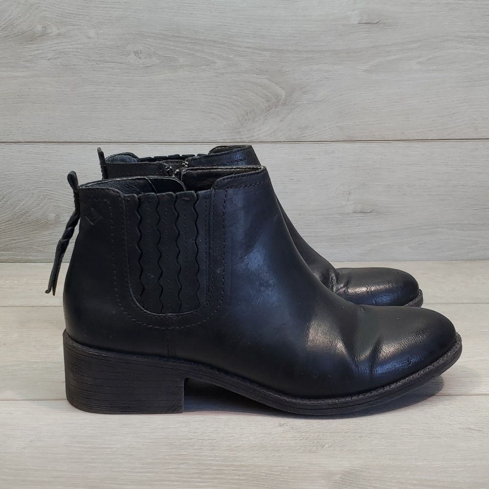 Sperry Womens Leather Juniper Bree Comfort Ankle Booties shoes sz 6.5M